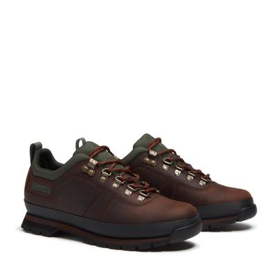 Wanderschuh TIMBERLAND "EURO HIKER - LACE UP SHOE", Herren, Gr. 44, Synthetik, braun (schwarz braun full grain), Leder, Schuhe Wanderschuh