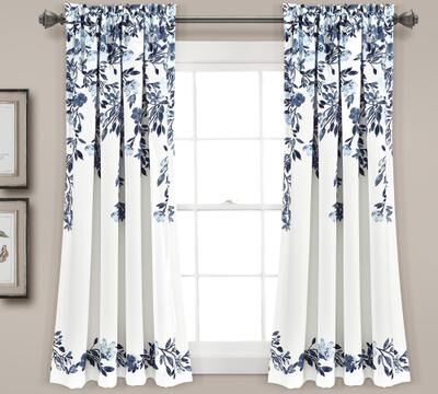 Porch & Den Elcaro Floral Room Darkening Curtain Panel Pair