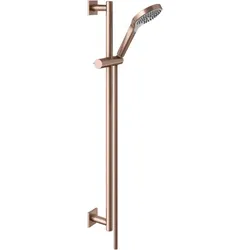 KEUCO IXMO Brause-Set 59587290802 rotgold gebürstet, Rosetten eckig, 3 Strahlarten