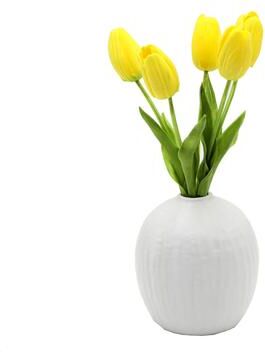 Flora Bunda "11.25""H 5 Real-touch Tulips in 5""H Vase - ONE-SIZE"