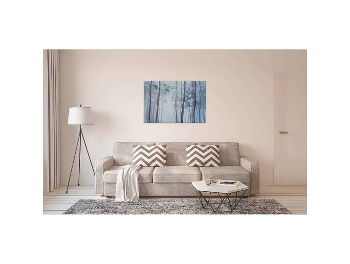 Impression sur toile Aquarelle Forest Polyester PVC / Épicéa Bleu 90 x 60cm