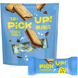 Leibniz Kekse PiCK UP! minis Choco & Milk, mit Milchcreme, einzeln verpackt, 127 g, 12 Stück