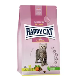 HAPPY CAT Supreme Young Junior Land-Geflügel Katzentrockenfutter 300 Gramm