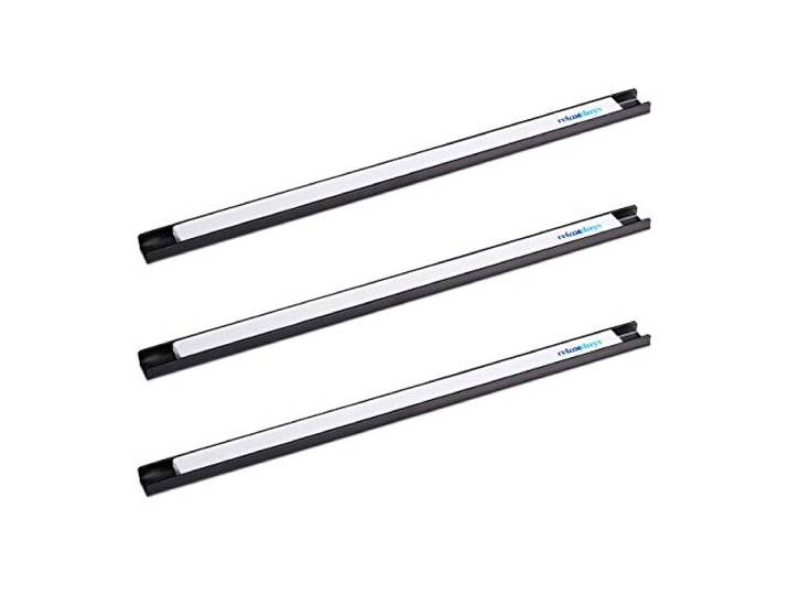 Relaxdays Bande magnétique\, Jeu de 3\, pour Outils\, Tringle magnétique\, Atelier\, Garage\, Bureau\, 45 cm de Long\, en Acier\,