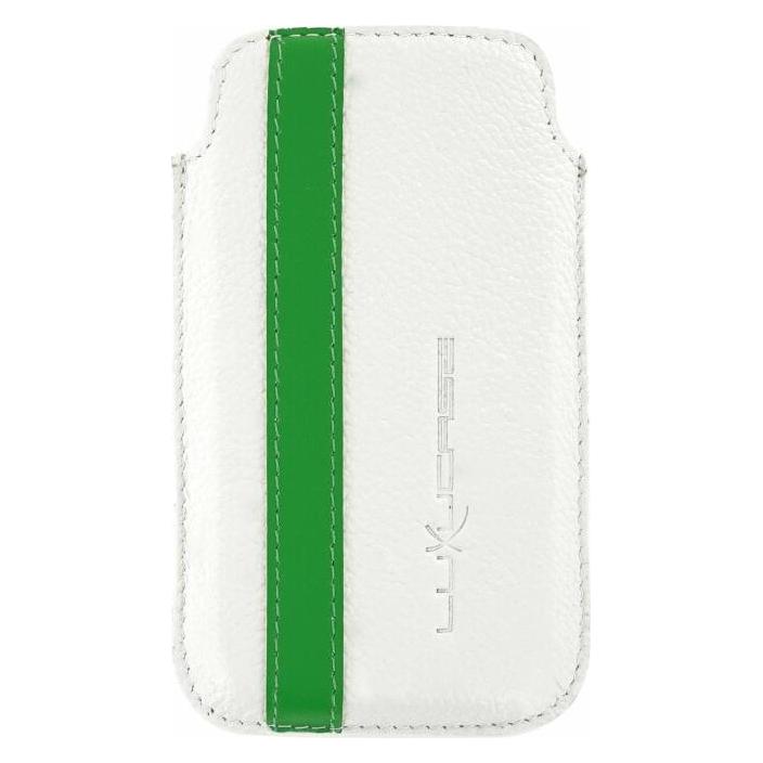Luxucase Sleece Case Size M white - green Blister (Apple iPhone 4, Apple iPhone 4s) (25446110)