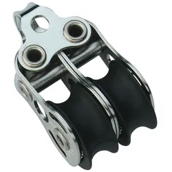 Sprenger Micro XS Block mit Kugellager, A2/Kunststoff, Seil max.6mm, mit 2 Rollen, Bügel