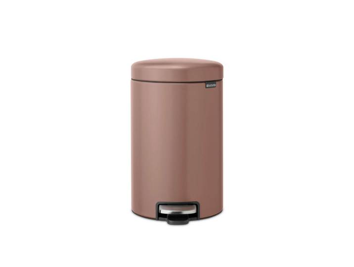 Brabantia Treteimer New Icon, Taupe, Kunststoff, 12 l, 25.1x41.1x33.8 cm, Haushalt & Reinigung, Reinigung, Mülleimer & Abfallsammler