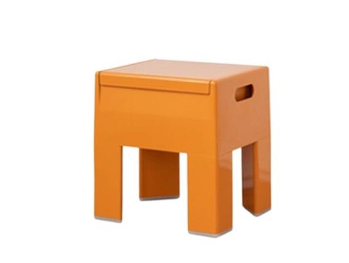Vielseitig Einfacher Aufbewahrungshocker. Dopaminfarbener Hocker(Orange)