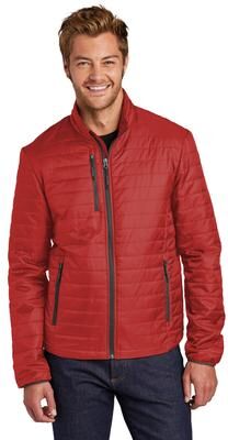 Port Authority J850 Packable Puffy Jacket in red size XL   Polyester
