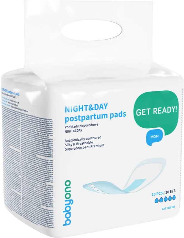 BabyOno Get Ready Mom serviettes hygiéniques de maternité Night&Day 10 pcs