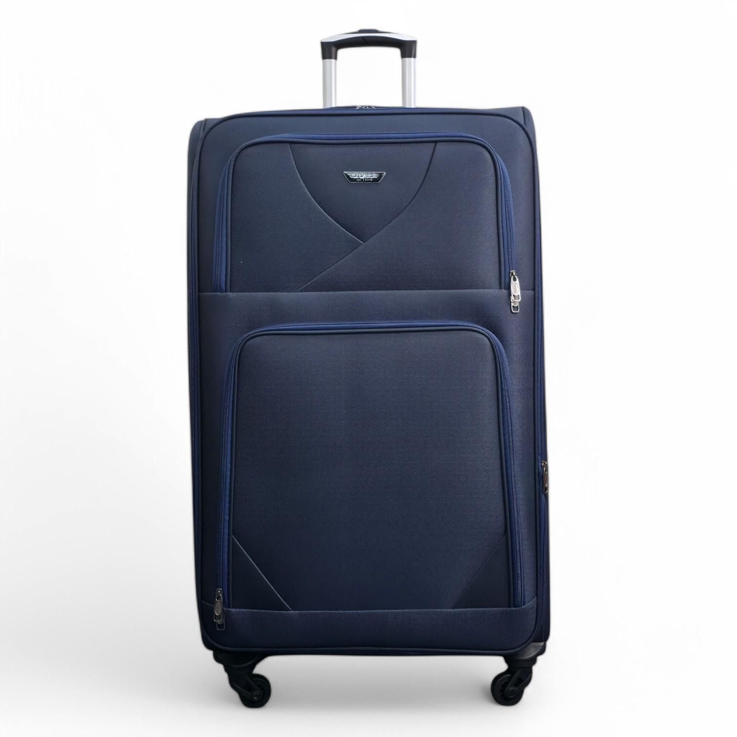 Zachte, lichtgewicht nylon extra grote reiskoffer met 4 wielen