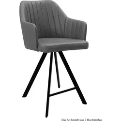THEKENSTUHL (2er-Set) Demetra 58x98x60 Schwarz/Grau
