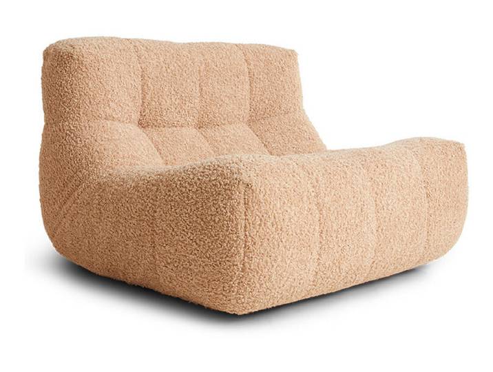 HKliving Fauteuil Lazy Bouclé - Beige