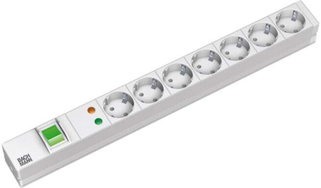 Bachmann Multiprise 19 pouces 7x avec interrupteur, alu 333.405 (333.405)