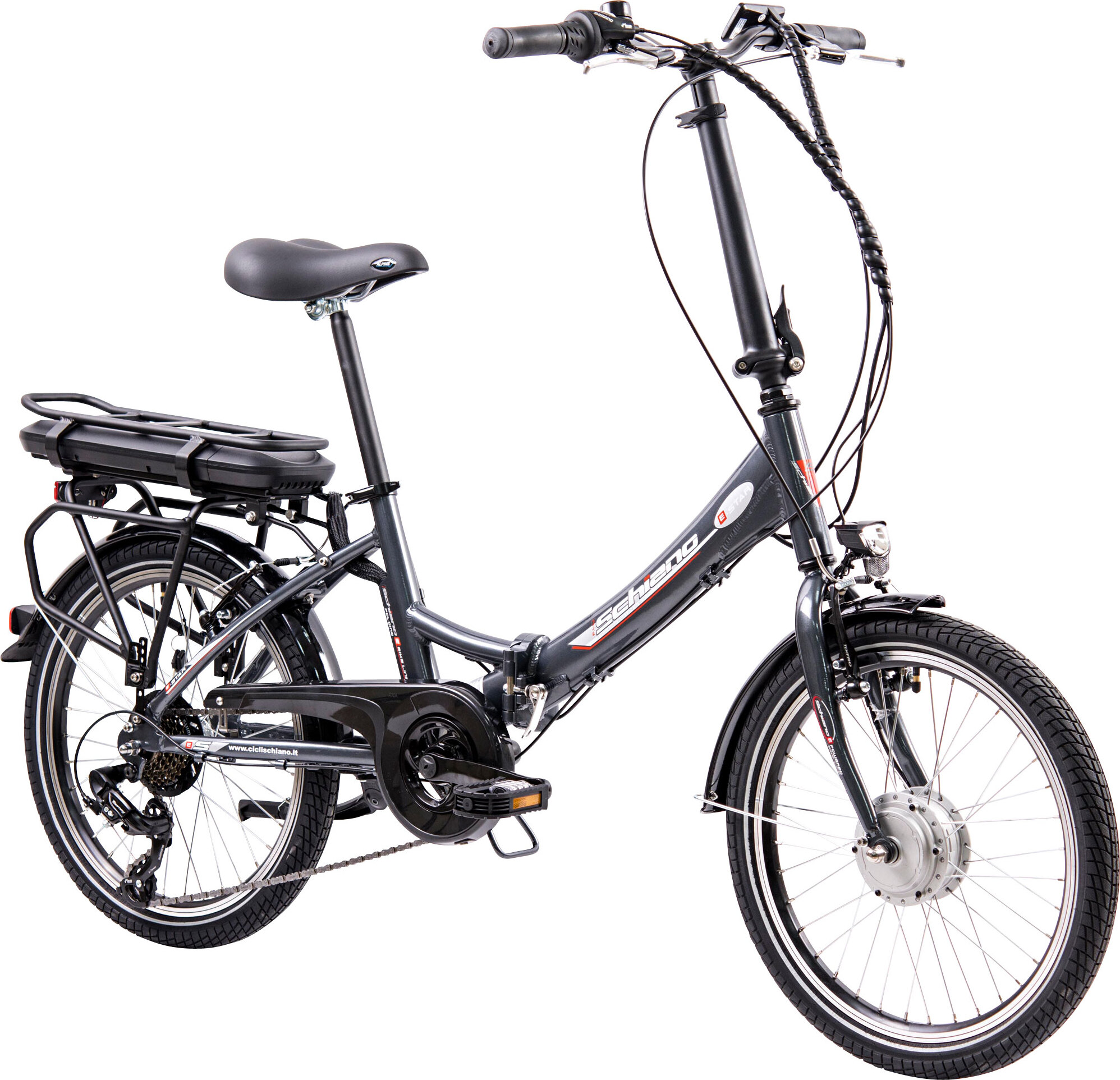 Schiano E-Star E Bike 20 Zoll Elektro Klapprad für Damen oder Herren 155 - 185 cm Pedelec 374 Wh E Fahrrad