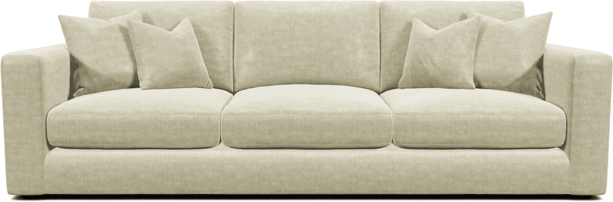 Cleo Luxe Chenille Pearl Sofa Range, 4 Seater Sofa