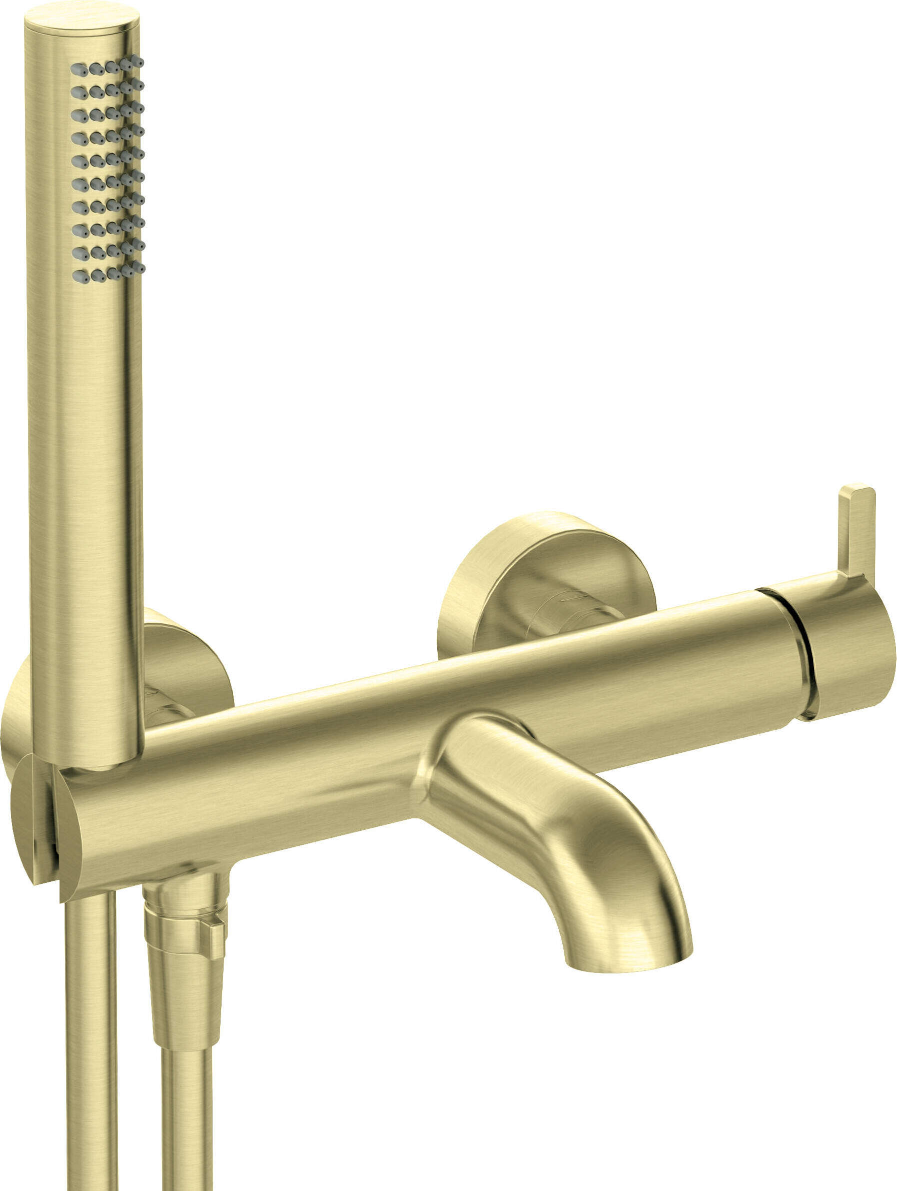 Deante SILIA Badewannenarmatur mit integrierter Handbrause - Gold Gebürstet - Exklusives Design