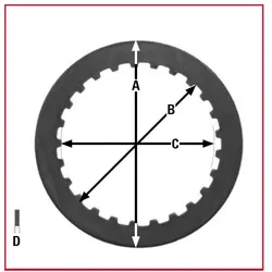 TRW, Motorrad Zubehör, ZF Kupplungsscheiben-Distanzstücke für Honda CB 1000 08-16, CBR 1000 RR 04-07, CBF 1000 06-16