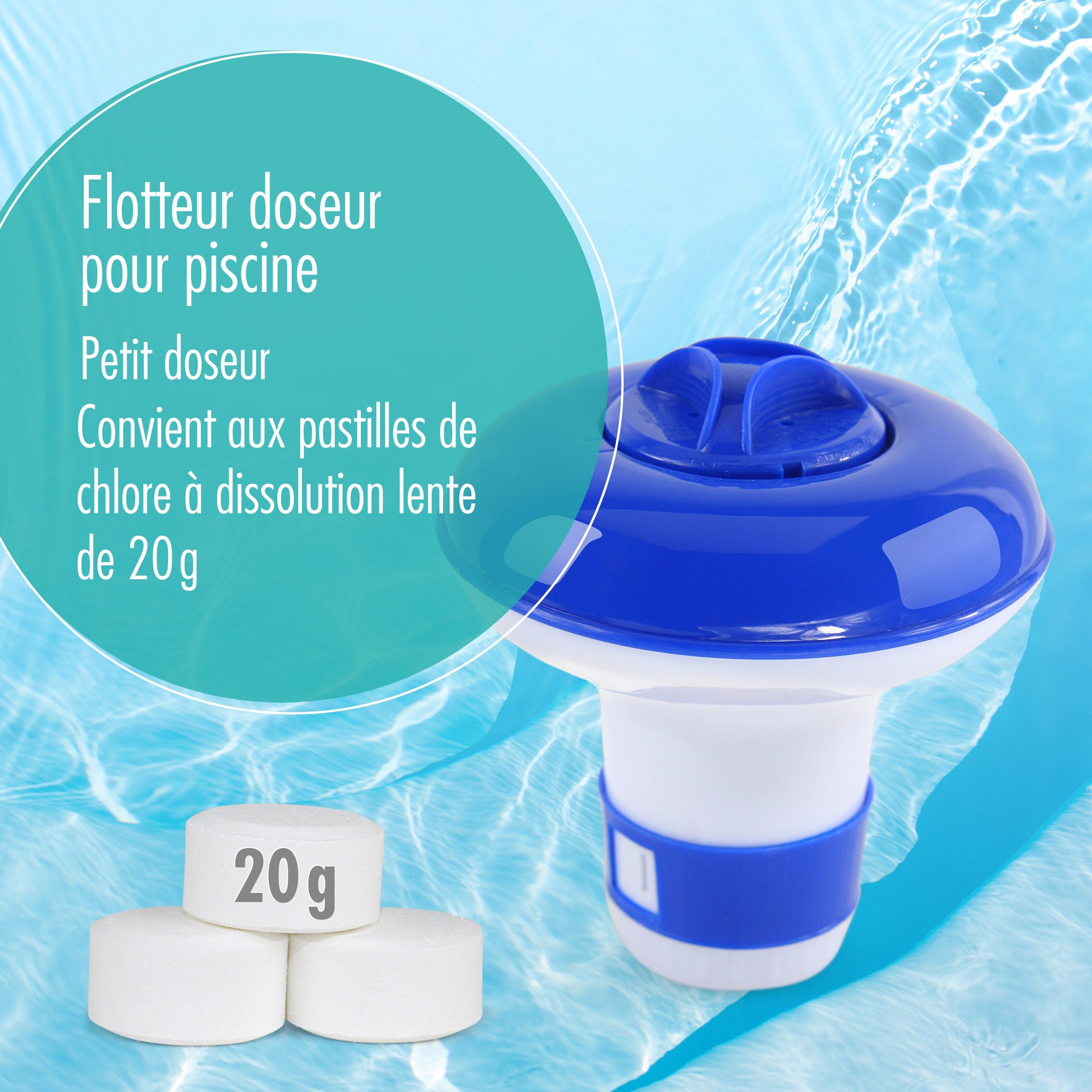 Höfer Chemie GmbH Flotteur doseur pour piscine pour pastilles de chlore de 20 g