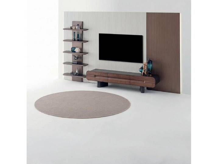 JVmoebel Wohnwand Wohnwand Set Modern Braun Elegant TV Board Regal Luxus Anbauwand, (2-St), Made in Europa