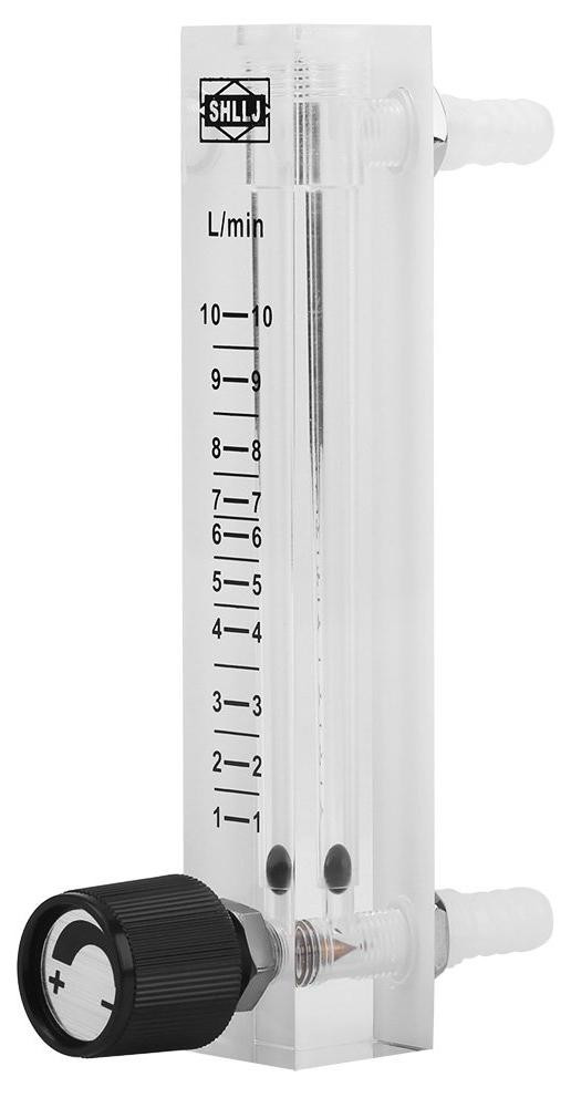 Merkloze Dichtemeter en Gasdebietmeter voor zuurstof, lucht of gas (1-10 LPM) met regelventiel