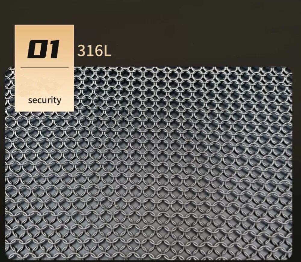INF 316L Edelstahl Schnittfester Handschuh mit Nylon-Handgelenkband – Gewebe-Stil für verbesserten Handschutz