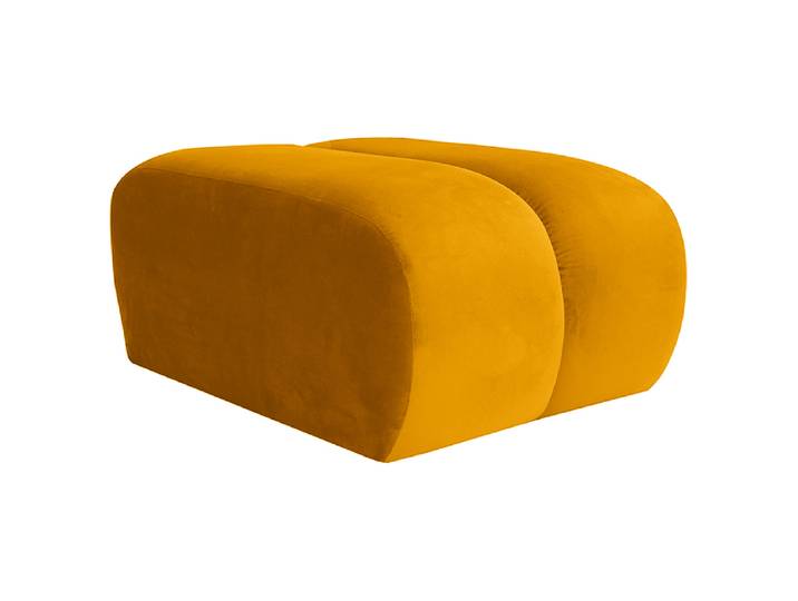 Repose-pieds 60 x 40 x 89cm Jaune Velours Ravi: Jaune moutarde