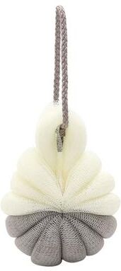 Inspired Deals Portable Hanging Shower Sponge With Strap Soft Bath Exfoliating Brush Body Scrubber gray