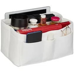 Relaxdays Taschenorganizer Handtasche Filz weiß Weiß