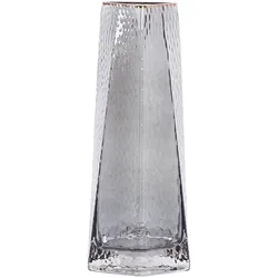 BLUMENVASE Glas grau Lilaia
