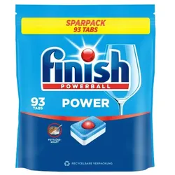 Spülmaschinentabs finish Powerball fresh 93 Stück Softpack brilliante Reinigungsleistung, All in one
