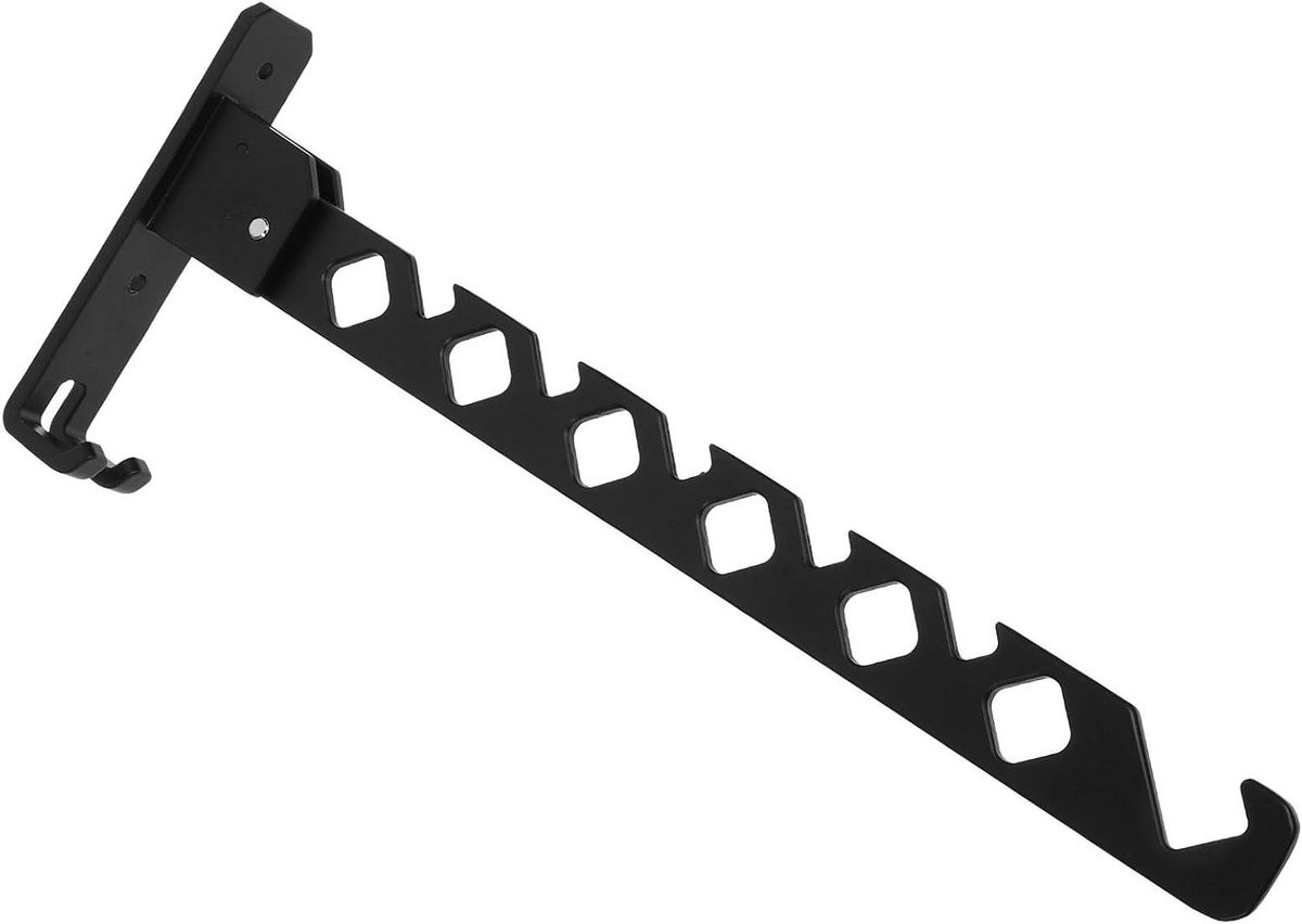 Inklapbaar wasrek en muurhanger voor kleding, zwart, breedte: 34 cm