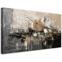 LEINWANDBILD Abstraktion Stadt Geometrisch 80x40cm