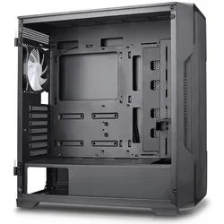 Nanoxia Geh MIDI DS-9G ARGB black - USB-C - TG (ATX), PC Gehäuse, Schwarz