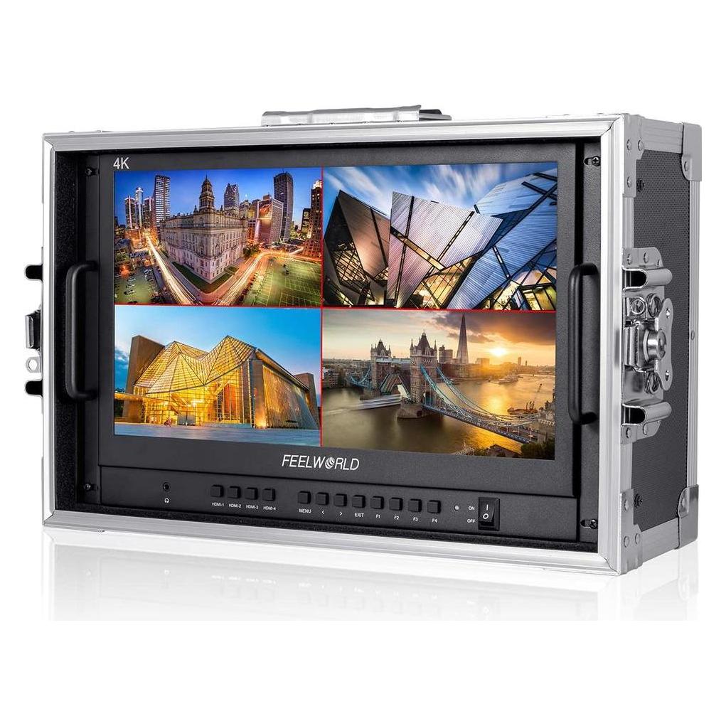 Seetec monitor ATEM156 4 HDMI 15.6" Video Monitor with Flightcase (15.60") (ATEM156-CO)