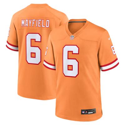 Footballtrikot NIKE "Nike Trikot Tampa Bay Buccaneers Nike Jersey Alt.2 Mayfield 6", Herren, Gr. L, mehrfarbig, 100% Polyester, Trikots