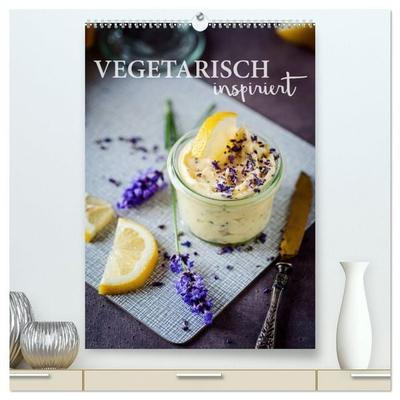 Vegetarisch inspiriert (hochwertiger Premium Wandkalender 2026 DIN A2 hoch), Kunstdruck in Hochglanz