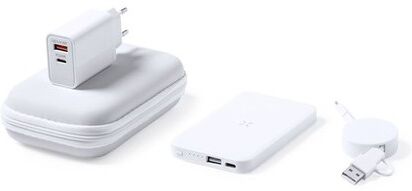 Set de Power Bank Personnalisé - Accessoire High Tech Cody blanc