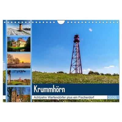 KRUMMHÖRN Achtzehn Warfendörfer plus ein Fischerdorf (Wandkalender 2026 DIN A4 quer), CALVENDO Monatskalender