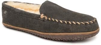Minnetonka Sheepskin Tobie - Mens 13 Grey Slipper Medium