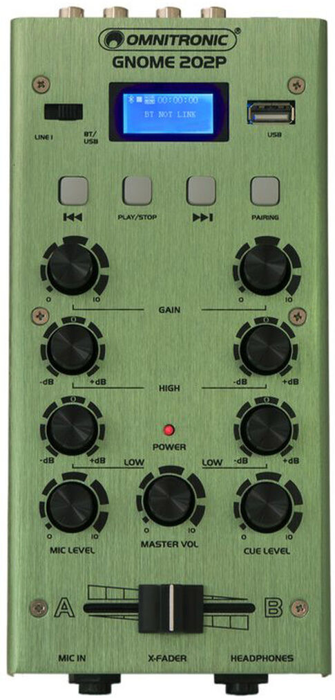 Omnitronic Gnome-202p Mini-Mixer Grün