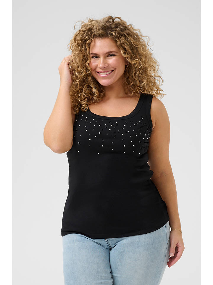 KAFFE curve Top in Schwarz - M