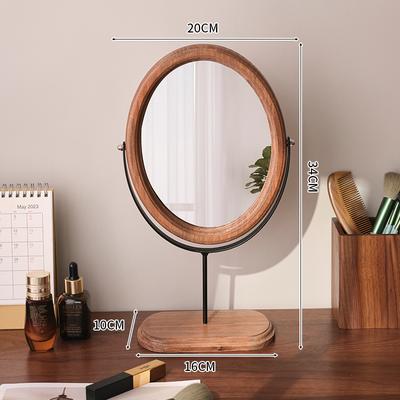 Fusion Finds Retro Vanity Mirror Desktop Oval Makeup Mirror For Bedroom, Dorm & Dressing Table style F