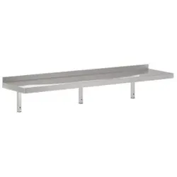 Chefgastro 300 Edelstahl Wandbord 1800 Inkl. Konsoles BxTxH 1800x300x320mm
