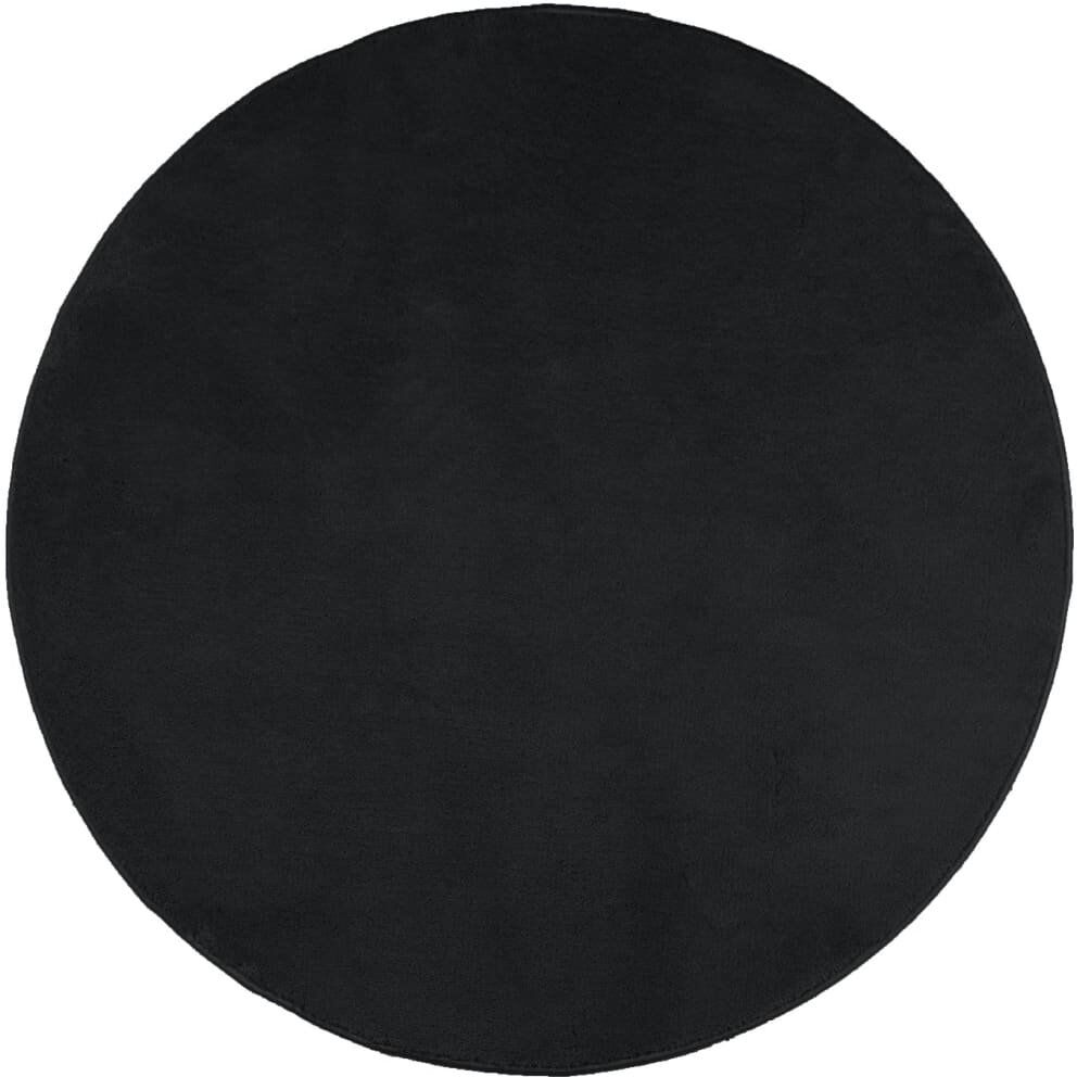 Brayden Studio Baia Area Rug Black Round 200cm