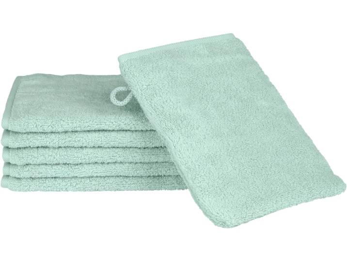 Waschhandschuh ROSS Sensual Skin , grün (jade), B:16cm L:22cm, Frottier, Handtücher, Waschhandschuh, mit Aloe-Vera-Öl veredelt