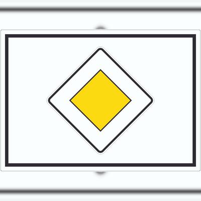 HB-Druck Vorfahrtstraße Symbol Aufkleber A0 (841x1189mm)