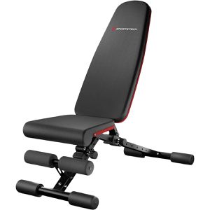 Sportstech Hantelbank BRT400, Flach-, Schräg- & Negativbank, Rückenlehne & Sitz verstellbar, klappbar