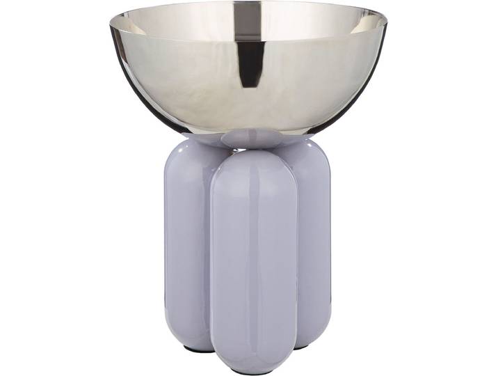 Schale GILDE Deko-Schale Lille flieder , silber (flieder), B:26cm H:33cm T:26cm Ø:26cm, Eisen, Schüsseln, Schale