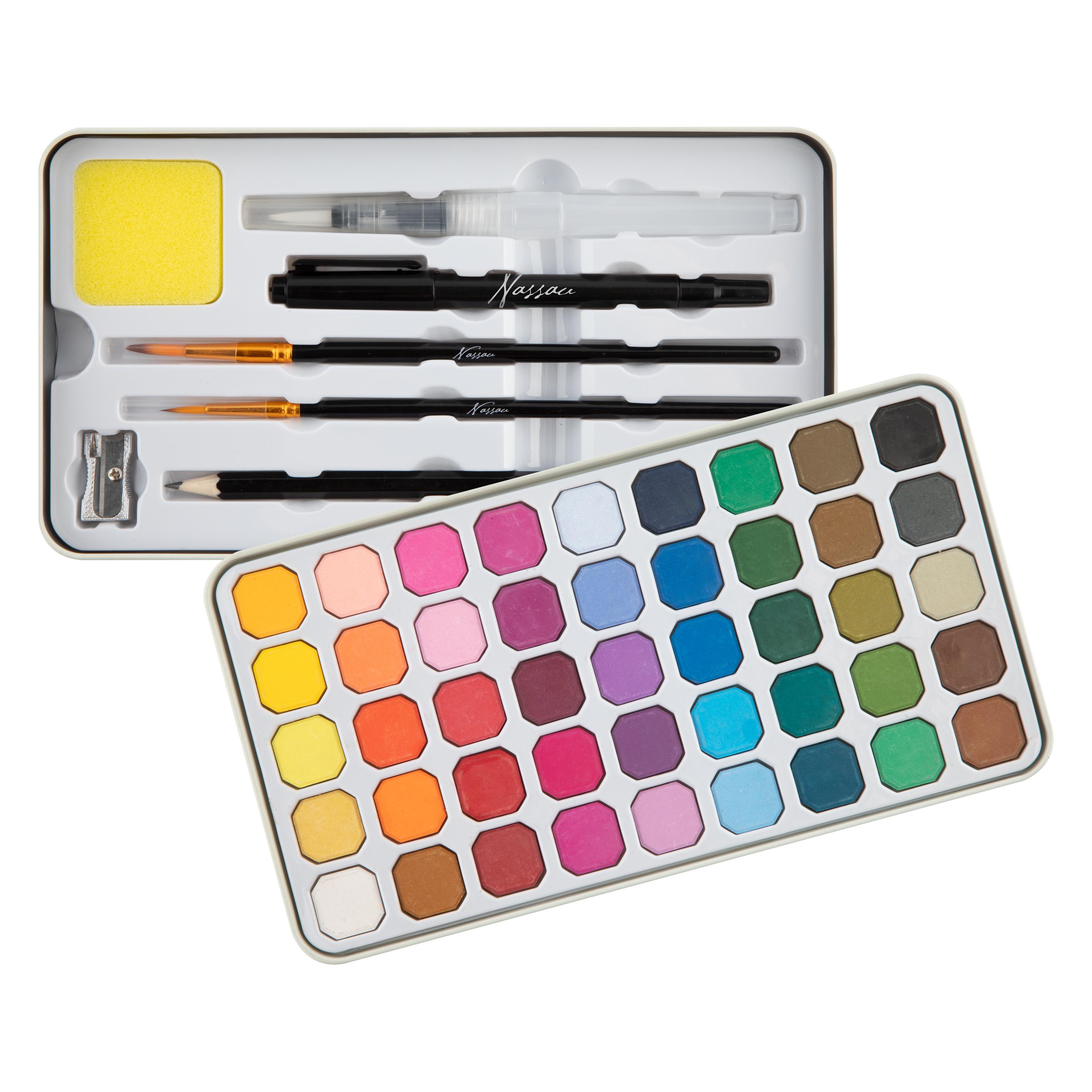Grafix Nassau Luxus-Aquarellfarben-Set - 45 Farben (68619211)